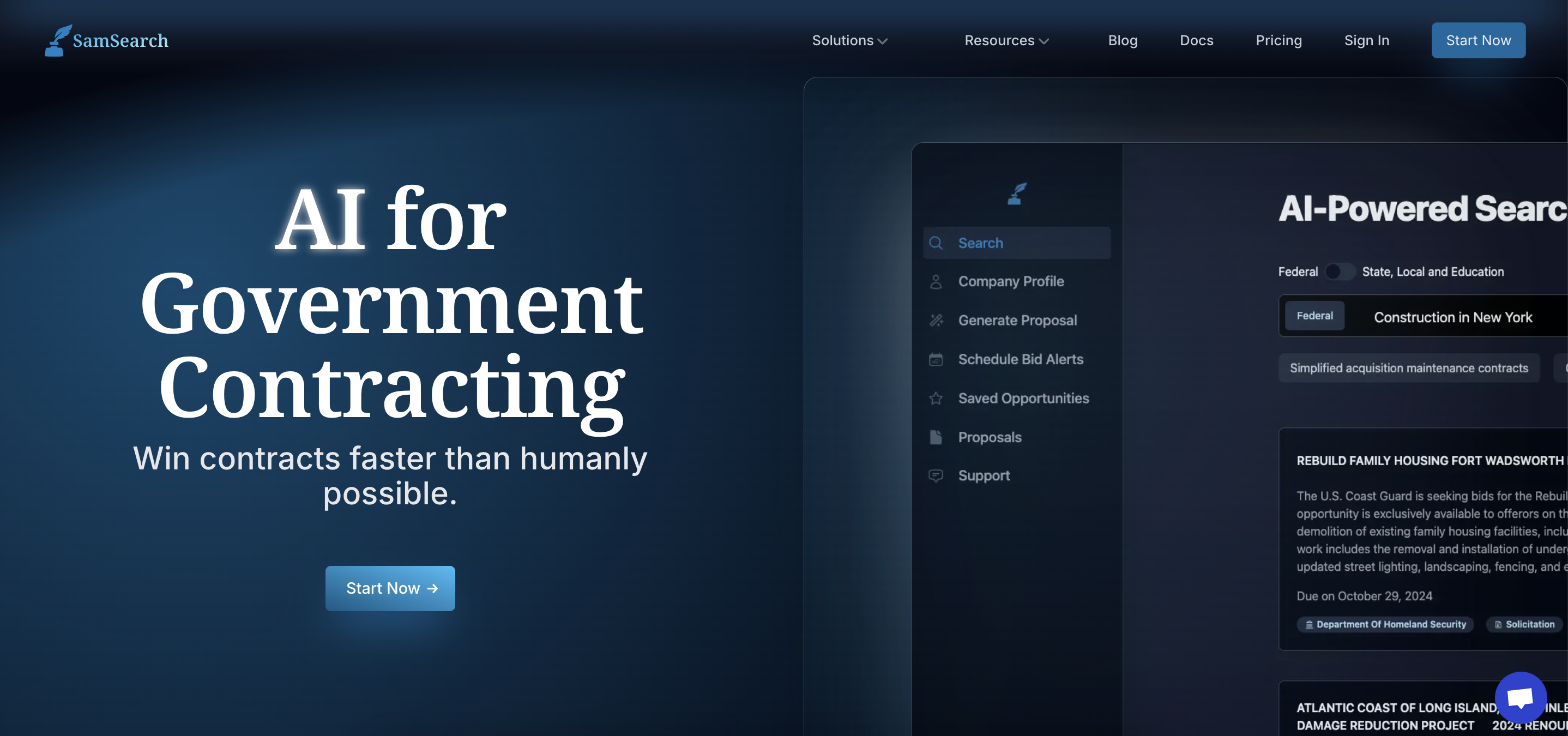 SamSearch - AI Government Contracting Platform